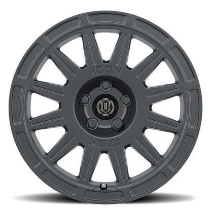 ICON Ricochet 15x7 5x100 15mm Offset 4.6in BS 56.1mm Bore Satin Black Wheel 7015705046SB 7015705046SB Photo - Close Up