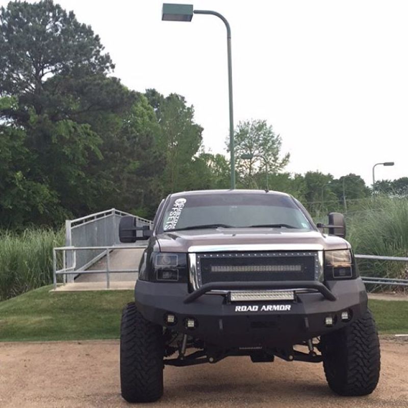 Road Armor 08-13 GMC 1500 Stealth Front Winch Bumper w/Pre-Runner Guard - Tex Blk 37604B 37604B Photo - Primary