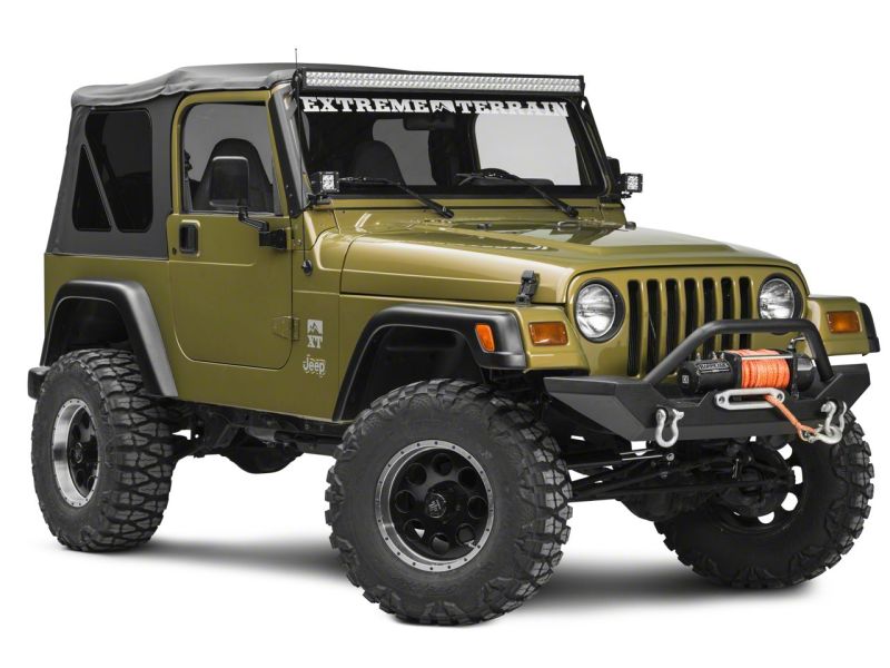 Raxiom 97-06 Jeep Wrangler TJ 50-In LED Light Bar Windshield Mount w/ Auxilliary Bracket J106746 J106746 Photo - Close Up