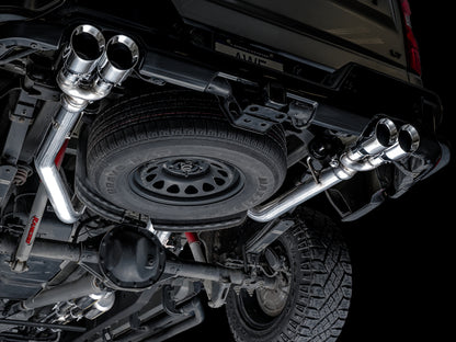 AWE Tuning 4th Gen GM 1500 6.2L 0FG Catback Split Rear Exit (w/ Bumper Cutouts) - Quad Chrome Tips 3015-42203 3015-42203 Photo - Mounted