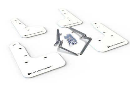 Rally Armor 17-19 Civic Sport Touring & Hatch Only UR White Mud Flap w/ Black Logo MF51-UR-WH/BLK MF51-UR-WH/BLK Photo - Primary