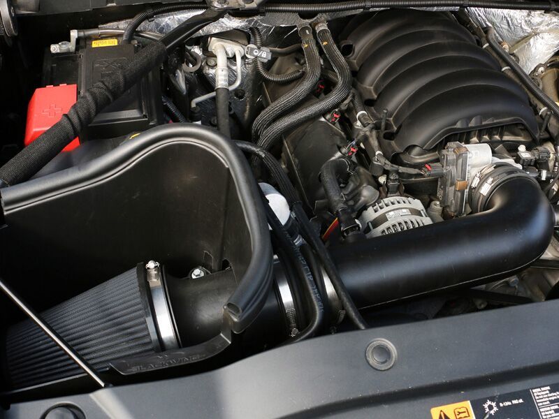 SLP 2014-2017 GM/GMC Truck/SUV 5.3L / 6.2L Blackwing Cold-Air Induction Package 620064 620064 Photo - Mounted