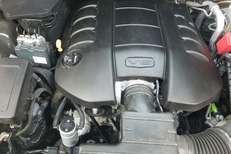 J&L 16-17 Chevrolet SS 6.2L Passenger Side Oil Separator 3.0 - Clear Anodized 3083P-C 3083P-C Photo - Mounted