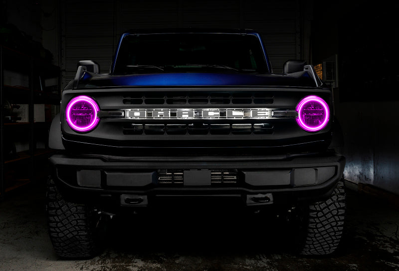 ORACLE Lighting Oracle 2021 Ford Bronco Base Headlight LED Halo Kit - ColorSHIFT - w/ RF Controller 1470-330 1470-330 User 1