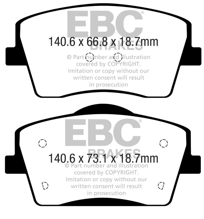 EBC 2018+ Volvo XC40 T4 Greenstuff Front Brake Pads DP22365 DP22365 Photo - Primary