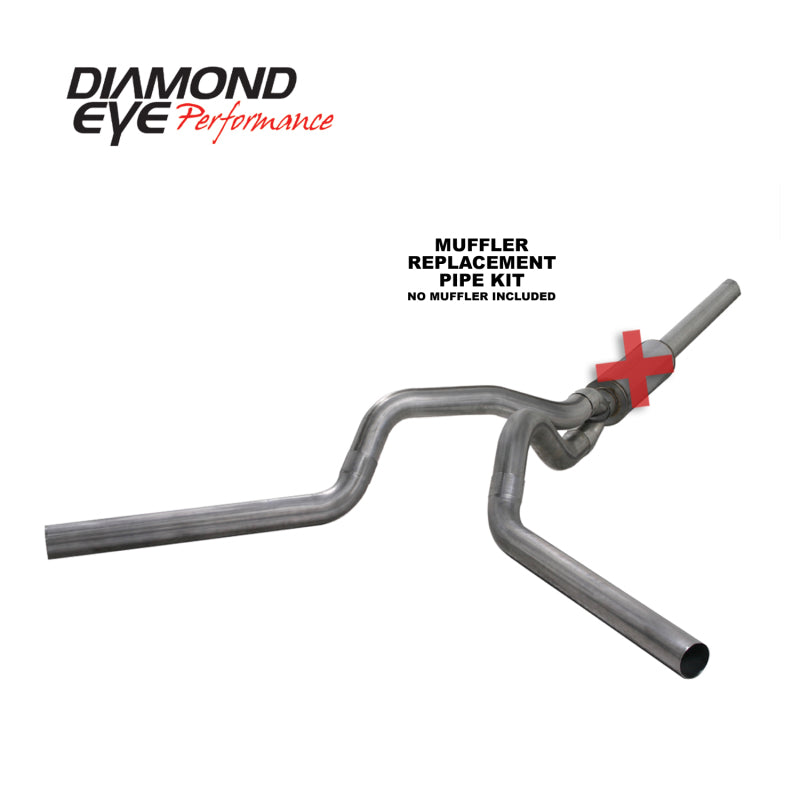Diamond Eye Performance Diamond Eye KIT 4in CB MFLR RPLCMENT PIPE DUAL SS: 2004.5-2007.5 DODGE CUMMINS 600 K4236S-RP K4236S-RP Photo - Primary