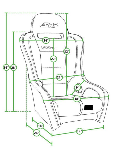 PRP Seats PRP Podium Elite Suspension Seat A9101 A9101 Photo - Close Up
