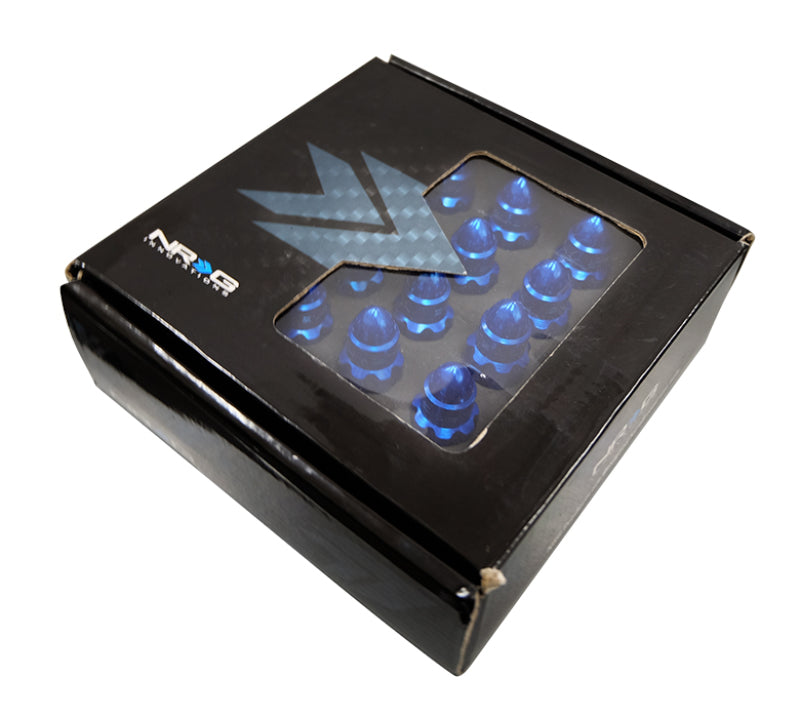 NRG M12 x 1.5 Steel Lug Nut Set  Bullet Shape 21 pc Blue W/ Lock Key LN-LS500BL-21 Photo - Primary