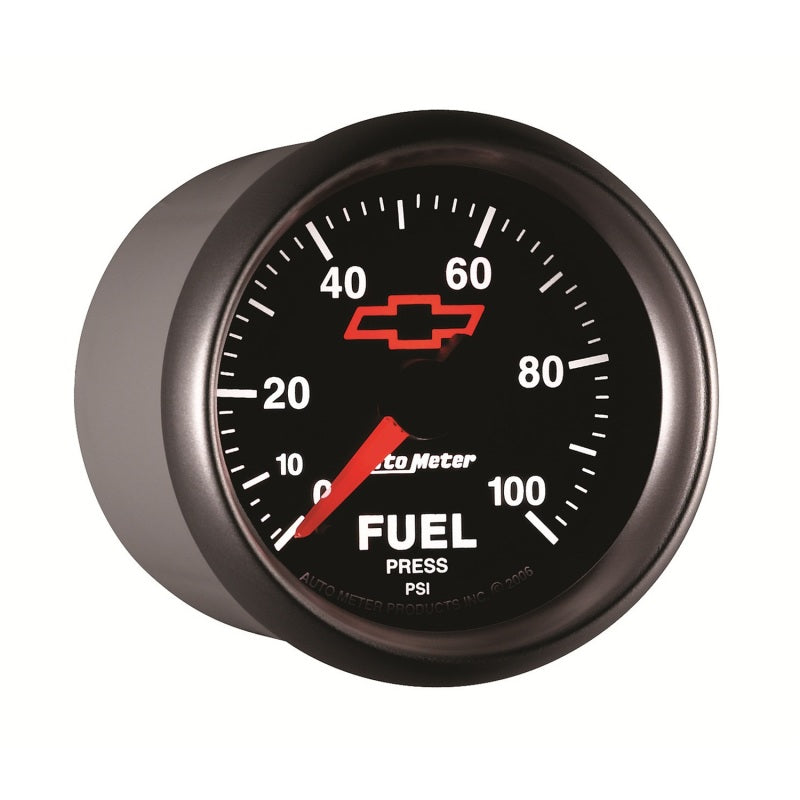 Autometer 2-1/16" Fuel Pressure, 0-100 PSI, Chevy Red Bowtie 3663-00406 User 3