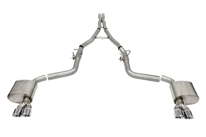 Corsa 15-21 Challenger SRT/Hellcat/Demon/Redeye 2.75in Valved CB DR Exit w/ Twin 3.5in Pol Pro Tips 21070 21070 Photo - Primary