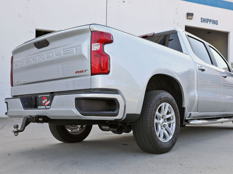 aFe Rebel XD Series 3in 304SS DPF-Back 20-21 GM Trucks L6-3.0L (td) LM2 - Dual Black Tip 49-34129-B 49-34129-B Photo - Mounted