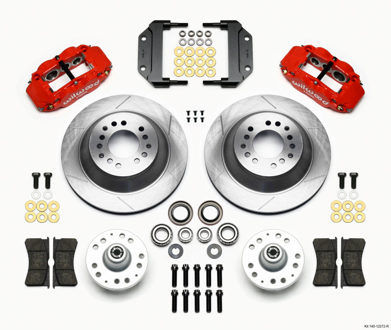 Wilwood Narrow Superlite 6R Front Hub & 1PC Rtr Kit 12.88in-Red Magnum Force Drop Spindle 140-12272-R 140-12272-R Photo - Primary