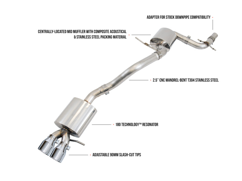 AWE Tuning Mk5 Jetta 2.0T - GLI Touring Edition Exhaust - Polished Silver Tips 3015-22062 3015-22062 Photo - Primary