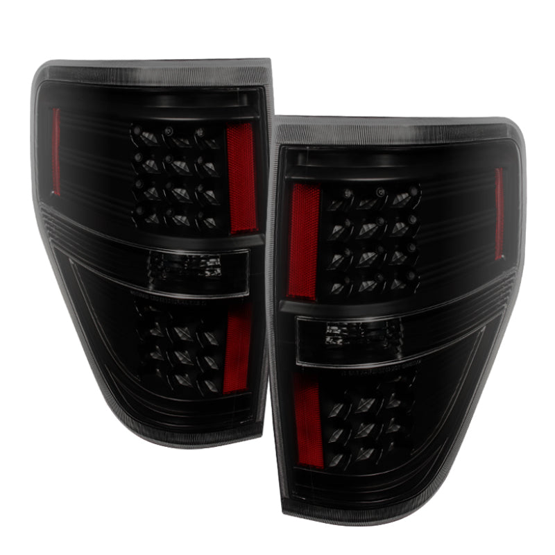 SPYDER Xtune Ford F150 09-14 LED Tail Lights Black Smoke ALT-JH-FF15009-LED-BSM 9025655 9025655 Photo - Primary