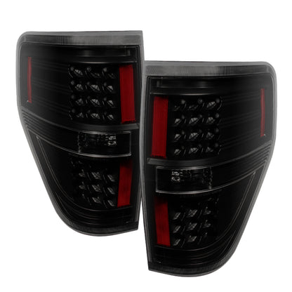 SPYDER Xtune Ford F150 09-14 LED Tail Lights Black Smoke ALT-JH-FF15009-LED-BSM 9025655 9025655 Photo - Primary