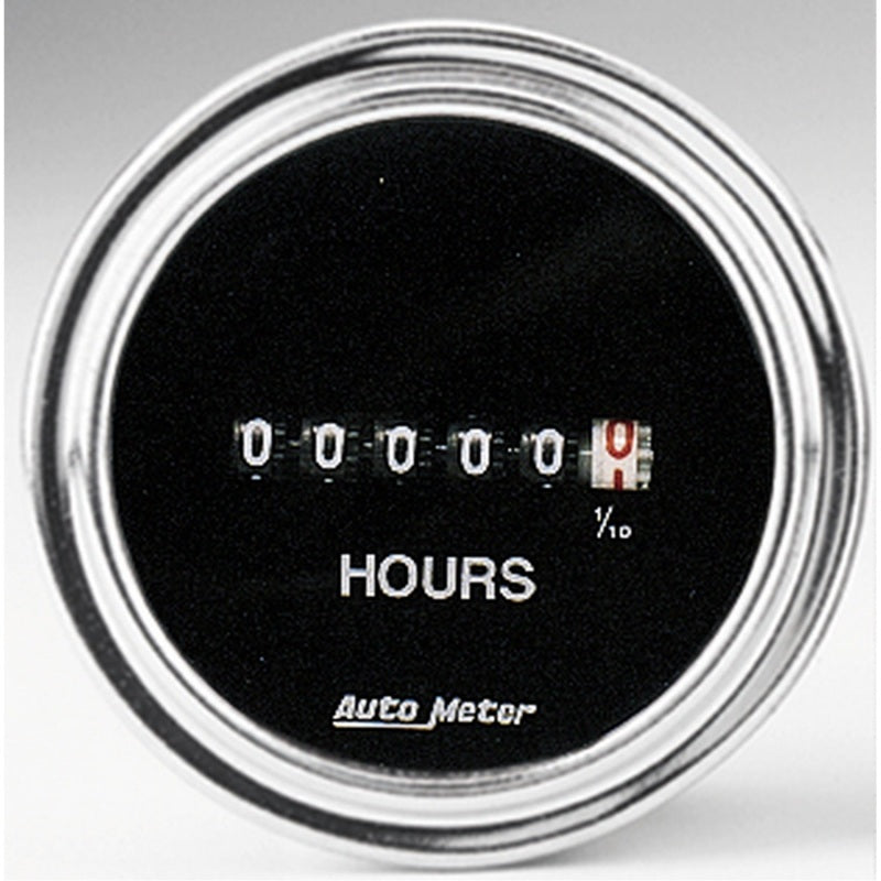 Autometer 2-1/16" Hourmeter, Traditional Chrome 2587 Photo - Primary