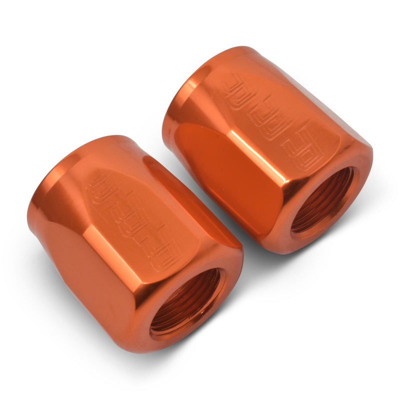 Russell Performance 2-Piece -10 AN Anodized Full Flow Swivel Hose End Sockets (Qty 2) - Orange 615544 615544 Photo - out of package