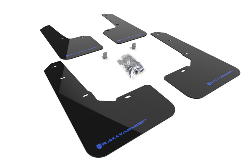 Rally Armor 2022 Subaru Outback Wilderness Black Mud Flap Blue Logo MF76-UR-BLK/BL MF76-UR-BLK/BL Photo - Primary