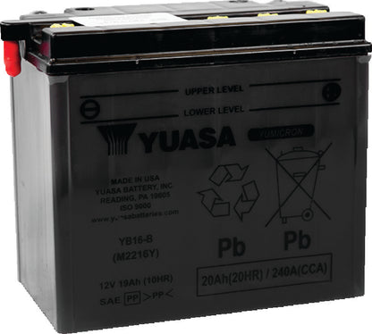 Yuasa Battery Yuasa YB16-B Yumicron 12 Volt Battery YUAM2216Y YUAM2216Y Photo - Primary
