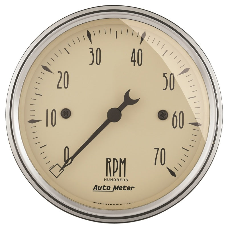Autometer Gauge, Tachometer, 3 1/8", 7K Rpm, In-Dash, Antique Beige 1898 Photo - Primary