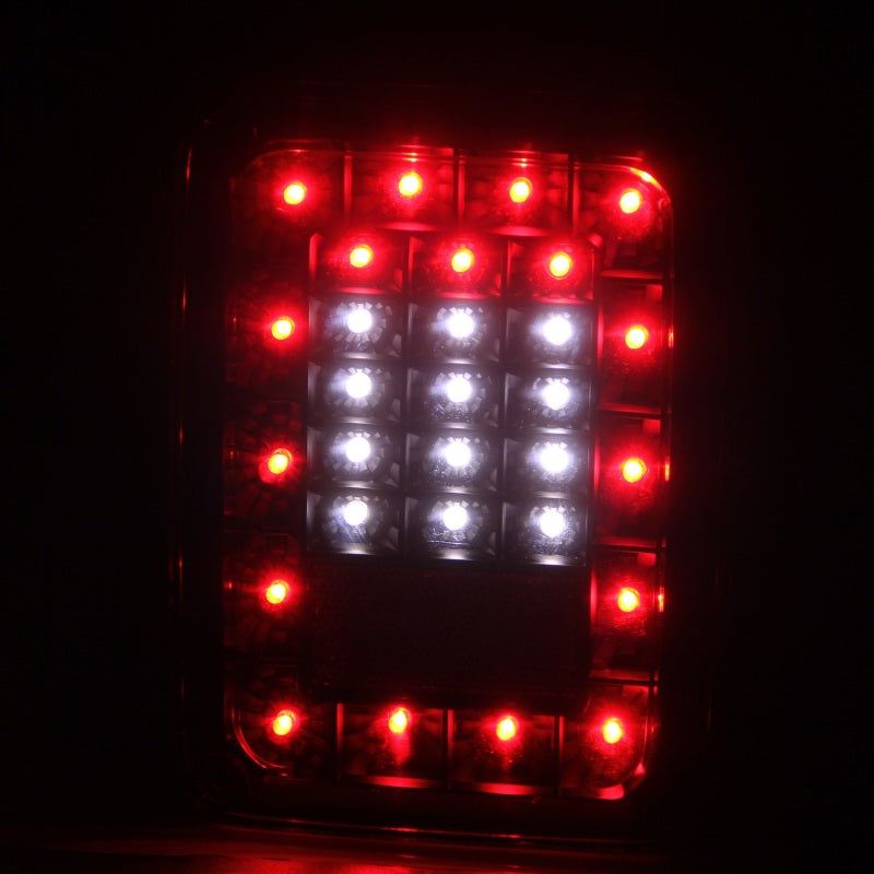 Anzo 2007-2015 Jeep Wrangler LED Taillights Smoke 311203 Photo - Mounted