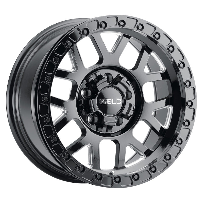Weld Off-Road W902 17X10 Cinch Beadlock 5X127 5X139.7 ET-24 BS4.50 Gloss BLK MIL / BLK Ring 87.1 W90270057450 W90270057450 Photo - Primary