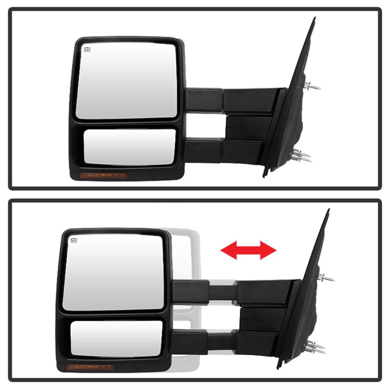 SPYDER Xtune Ford F150 07-14 Power Heated Amber LED Signal Telescoping Mirror Left MIR-FF15007S-PWH-AM-L 9935381 9935381 Photo - Unmounted