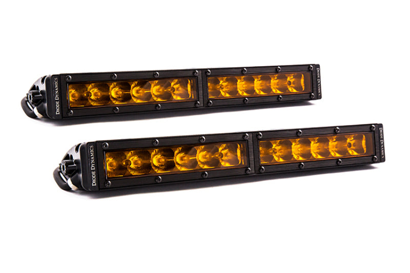 Diode Dynamics 12 In LED Light Bar Single Row Straight - Amber Driving (Pair) Stage Series DD5037P DD5037P Photo - Primary