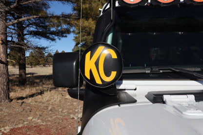 KC HiLiTES 6in. Round Soft Cover (Pair) - Black w/Yellow KC Logo 5102 5102 User 1