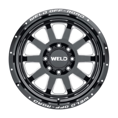 Weld Off-Road W102 20X9.0 Stealth 5X139.7 5X150 ET00 BS5.00 Gloss Black MIL 110.2 W10209070500 W10209070500 Photo - Primary
