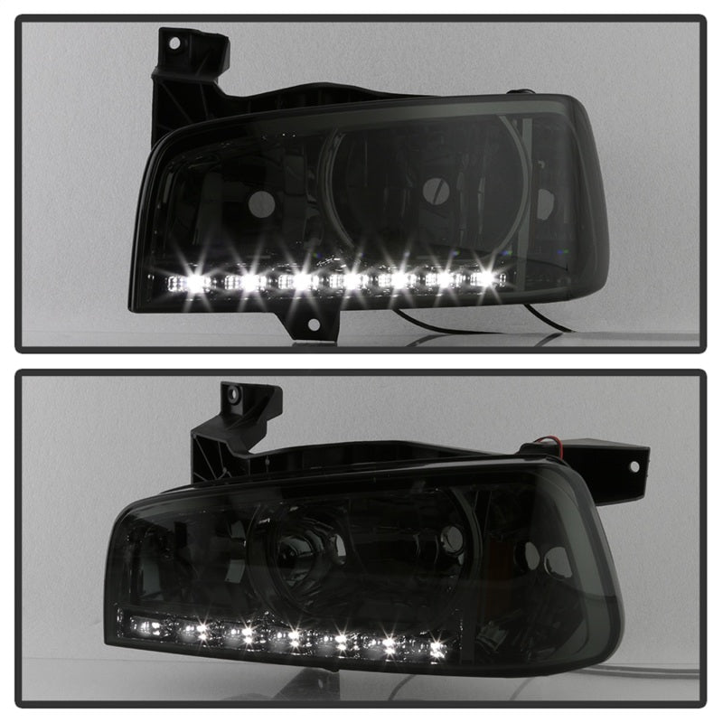 SPYDER Xtune Dodge Charger 06-10 1Pc LED Crystal Headlights Smoke HD-ON-DCH05-1PC-LED-SM 5017642 5017642 Photo - Unmounted