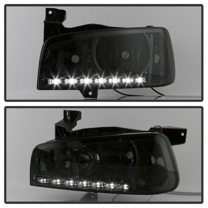 SPYDER Xtune Dodge Charger 06-10 1Pc LED Crystal Headlights Smoke HD-ON-DCH05-1PC-LED-SM 5017642 5017642 Photo - Unmounted