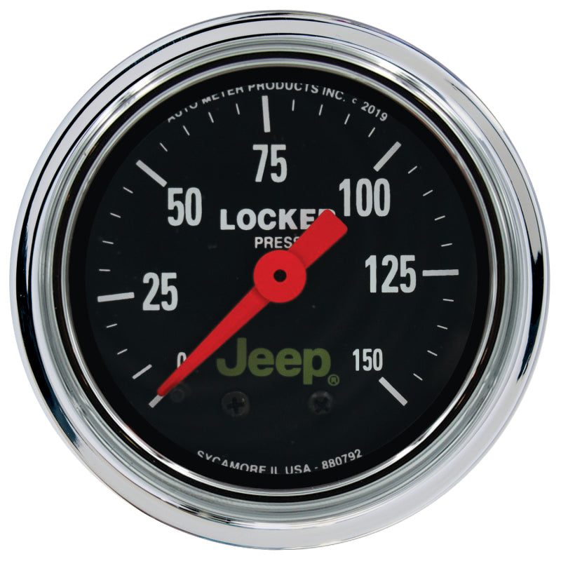 Autometer Gauge,Air Locker Press,2 1/16",150PSI,Mech 880792 Photo - Primary