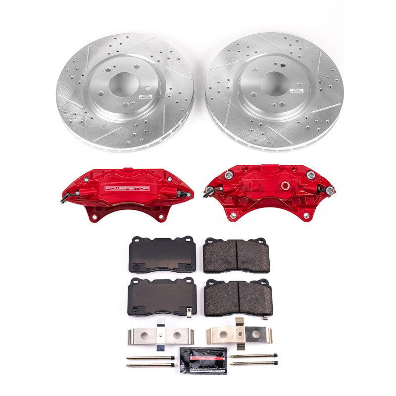 PowerStop Power Stop 03-06 Mitsubishi Lancer Front Z23 Evolution Kit w/Calipers KC107 KC107 Photo - Primary