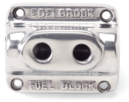 Edelbrock Polished Fuel Block Dual Carb 12801 12801 Photo - Primary