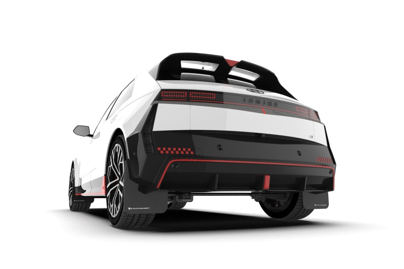 Rally Armor 2025+ Hyundai Ioniq 5 N Black Mud Flap w/ White Logo MF117-UR-BLK-WH MF117-UR-BLK-WH User 1