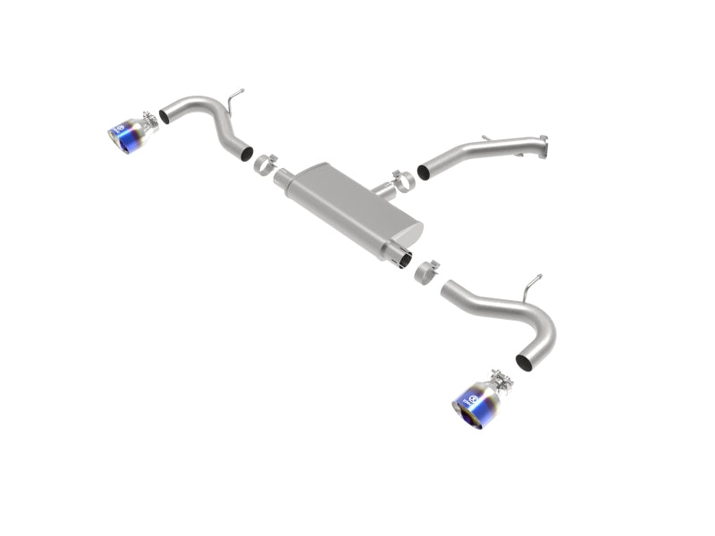 aFe Takeda 2.5in 409 SS Axle-Back Exhaust System Blue Flame 18-20 Hyundai Elantra GT L4-1.6L(t) 49-47016-L 49-47016-L Photo - Unmounted