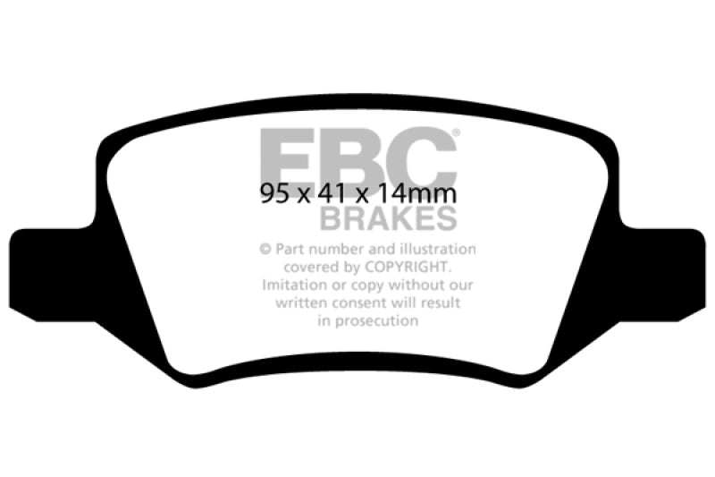 EBC 08-09 Mercedes-Benz B200 2.0 Redstuff Rear Brake Pads DP31438C DP31438C Photo - Primary