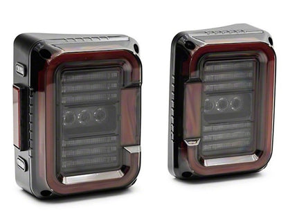 Raxiom 07-18 Jeep Wrangler JK Axial Series LED Halo Tail Lights- Black Housing (Dark Smoked Lens) J138358 J138358 User 1