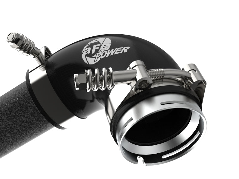 aFe 17-22 BMW 540i (G30/G31/G38) B58 L6 3.0L (t) BladeRunner 3in Aluminum Hot Charge Pipe - Black 46-20548-B 46-20548-B Photo - Close Up
