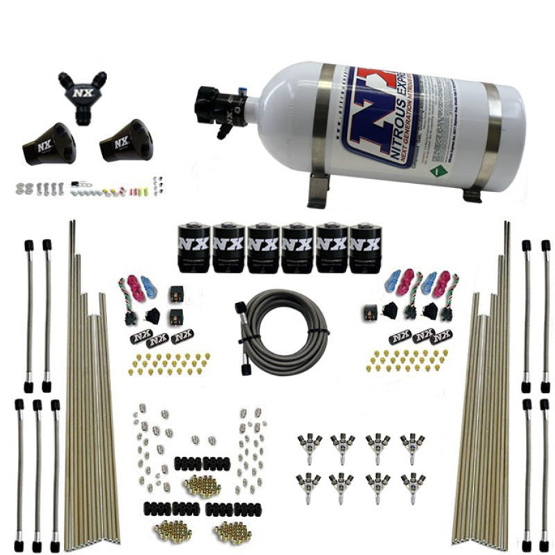Nitrous Express 8 Cyl Triple-D Dry Direct Port 3 Stage Dry 6 Solenoids Nitrous Kit w/10lb Bottle 80020-10 80020-10 Photo - Primary