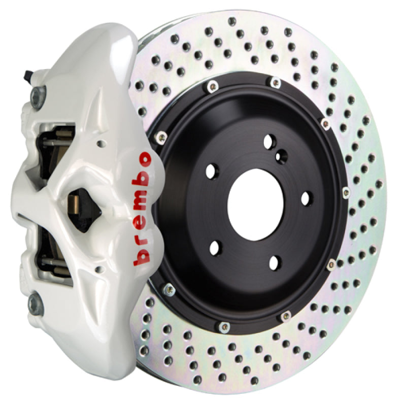 Brembo 07-13 X5 Rear GT BBK 4 Piston Cast 380x28 2pc Rotor Drilled-White 2S1.9001A6 2S1.9001A6 Photo - Primary