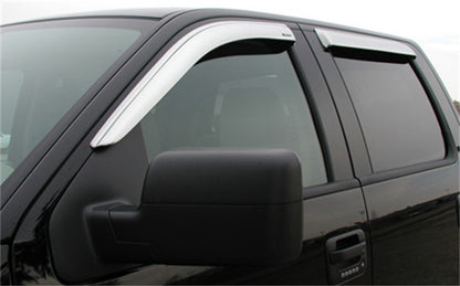 Stampede 2004-2014 Ford F-150 Extended Cab Pickup Tape-Onz Sidewind Deflector 4pc - Chrome 6160-8 6160-8 Photo - Mounted