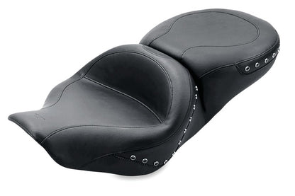 Mustang Motorcycle Mustang 97-07 Harley Rd King,06-07 Str Glide,00-05 Eagle Hightail Std Tour Pass Seat w/Studs - Black 75577 75577 Photo - Primary