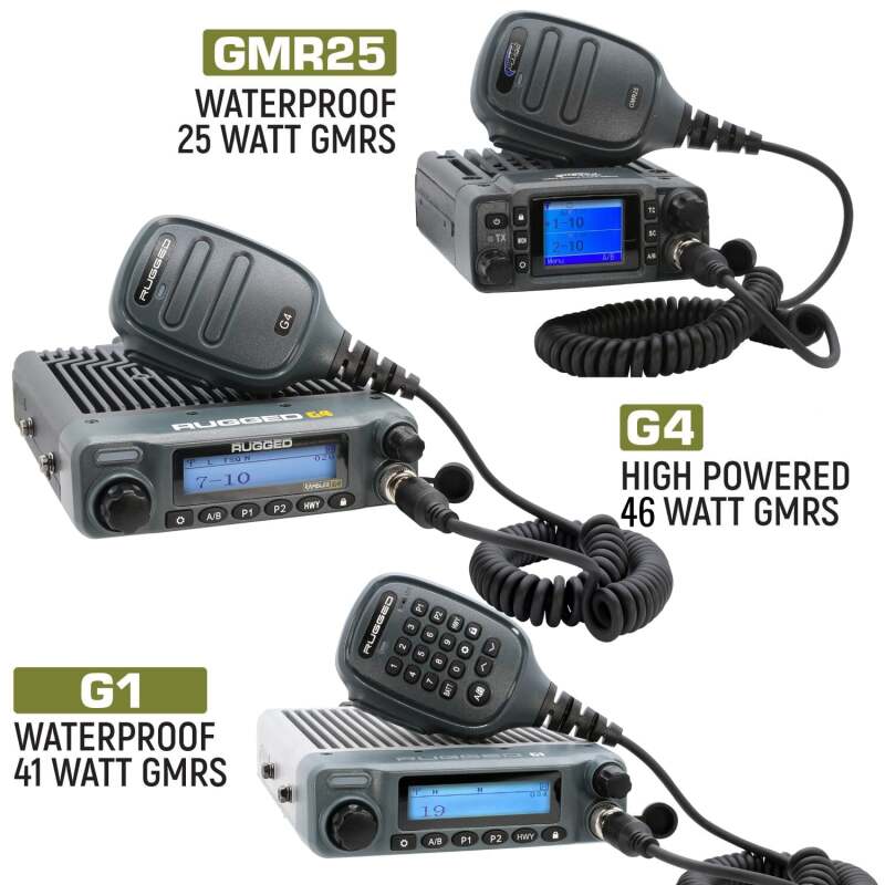 Rugged Radios Jeep Wrangler JL/JLU/Gladiator JT 2-Way GMRS Radio Kit 41 Watt - G1 Waterproof JP1-G1 JP1-G1 Photo - Primary