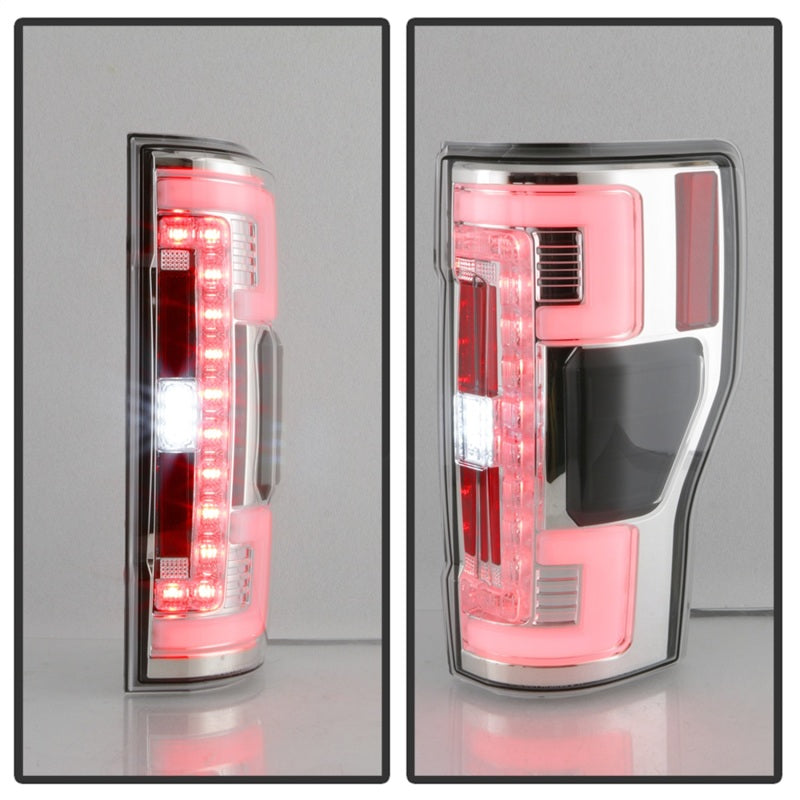 Spyder 17-18 Ford F-250 SD (w/Blind Spot Sensor) LED Tail Lights - Chrm (ALT-YD-FS17BS-LED-C) 5085641 5085641 Photo - Unmounted