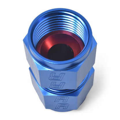 Russell -10 AN Straight Swivel Coupler (Red/Blue Finish) 640020 Photo - out of package