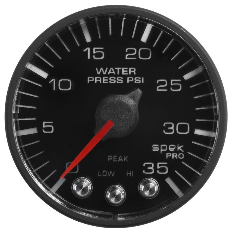Autometer Spek-Pro Black Series; Water Pressure Gauge; Elect P343328 User 2