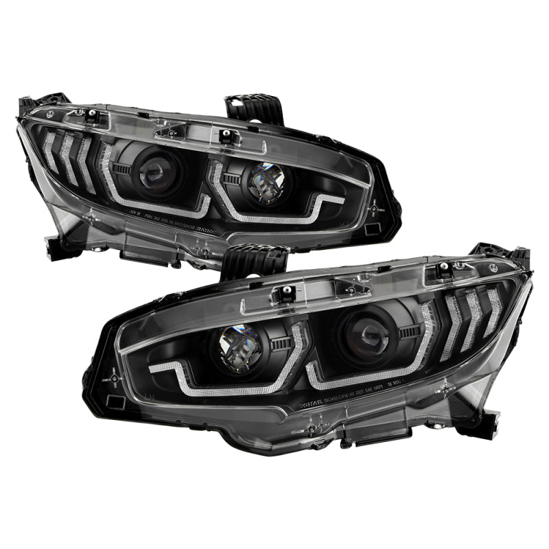 Spyder Honda Civic 16- 2DR/4DR/Hatchback Projector Headlights - Black PRO-YD-HC16SI-SEQGR-BK 5087867 5087867 Photo - Primary