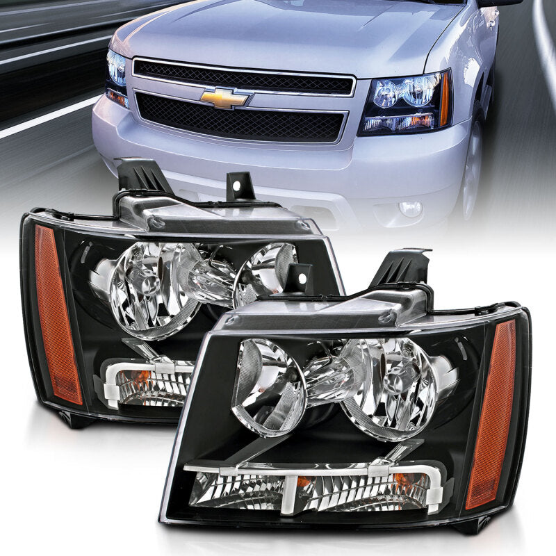 Anzo Chevy Tahoe /Suburban 07-14 Crystal Headlight Black 111392 Photo - lifestyle view